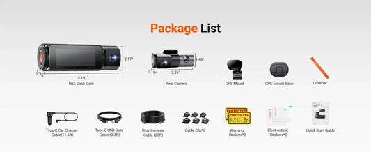 Vantrue N5S 4-Channel DashCam | 360° Night Vision | Veltrixa Auto