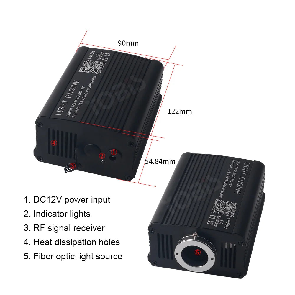 GUADSUN 16W Fiber Optic Star Ceiling – RGBW, Music Sync