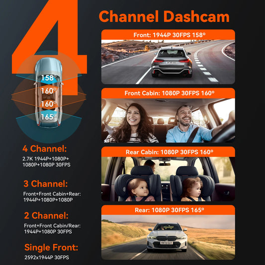 Vantrue N5 4-Channel DashCam | 360° STARVIS 2 | Veltrixa Auto