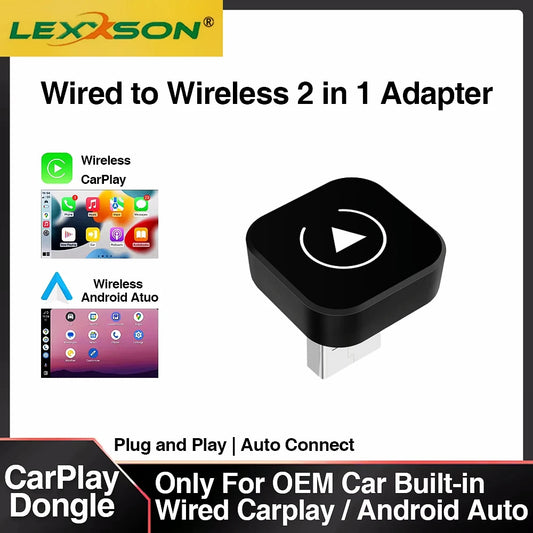 Veltrixa™ Link | Wireless CarPlay & Android Auto Adapter | Universal 2-in-1 Dongle