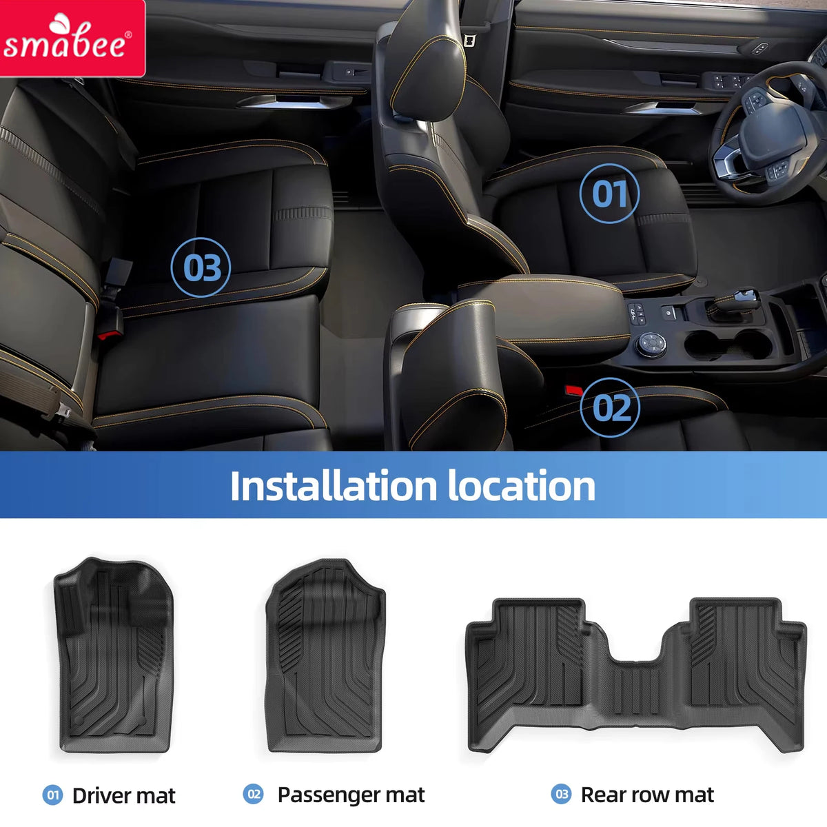 Smabee™ RAV4 Protection Set — Keep Your 2026 Toyota RAV4 Hybrid Interior Clean.