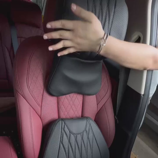 Car Lumbar Back Support Headrest Neck Pillow Memory Foam Lumbar Pillow Universal Soft Neck Pillows Cushion Car Supplies