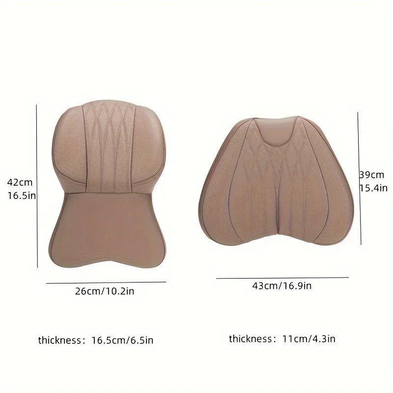 Car Lumbar Back Support Headrest Neck Pillow Memory Foam Lumbar Pillow Universal Soft Neck Pillows Cushion Car Supplies - Veltrixa Auto