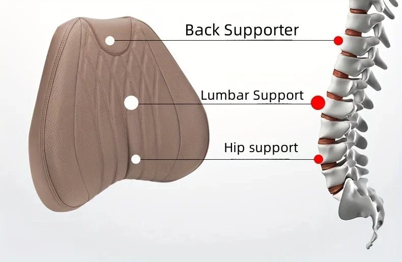 Car Lumbar Back Support Headrest Neck Pillow Memory Foam Lumbar Pillow Universal Soft Neck Pillows Cushion Car Supplies - Veltrixa Auto