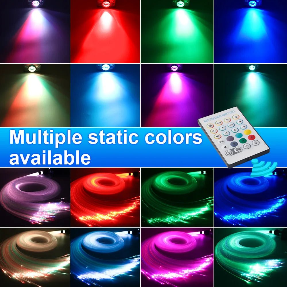 GUADSUN 16W Fiber Optic Star Ceiling Light – RGBW, Music Sync, App Control | Universal Car Fit - Veltrixa Auto