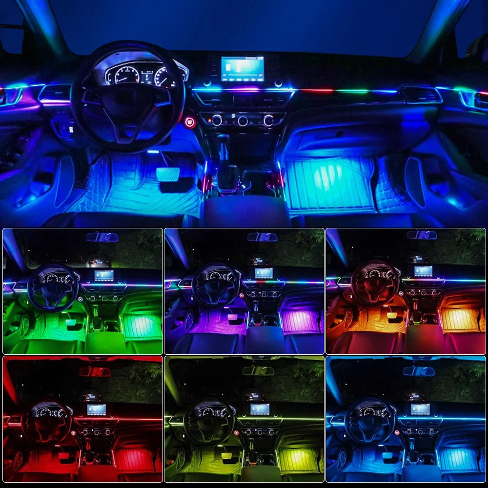 KALADA RGB Acrylic Ambient Light Kit – 213 Symphony Colors, App Control | 6-in-1 to 18-in-1 - Veltrixa Auto