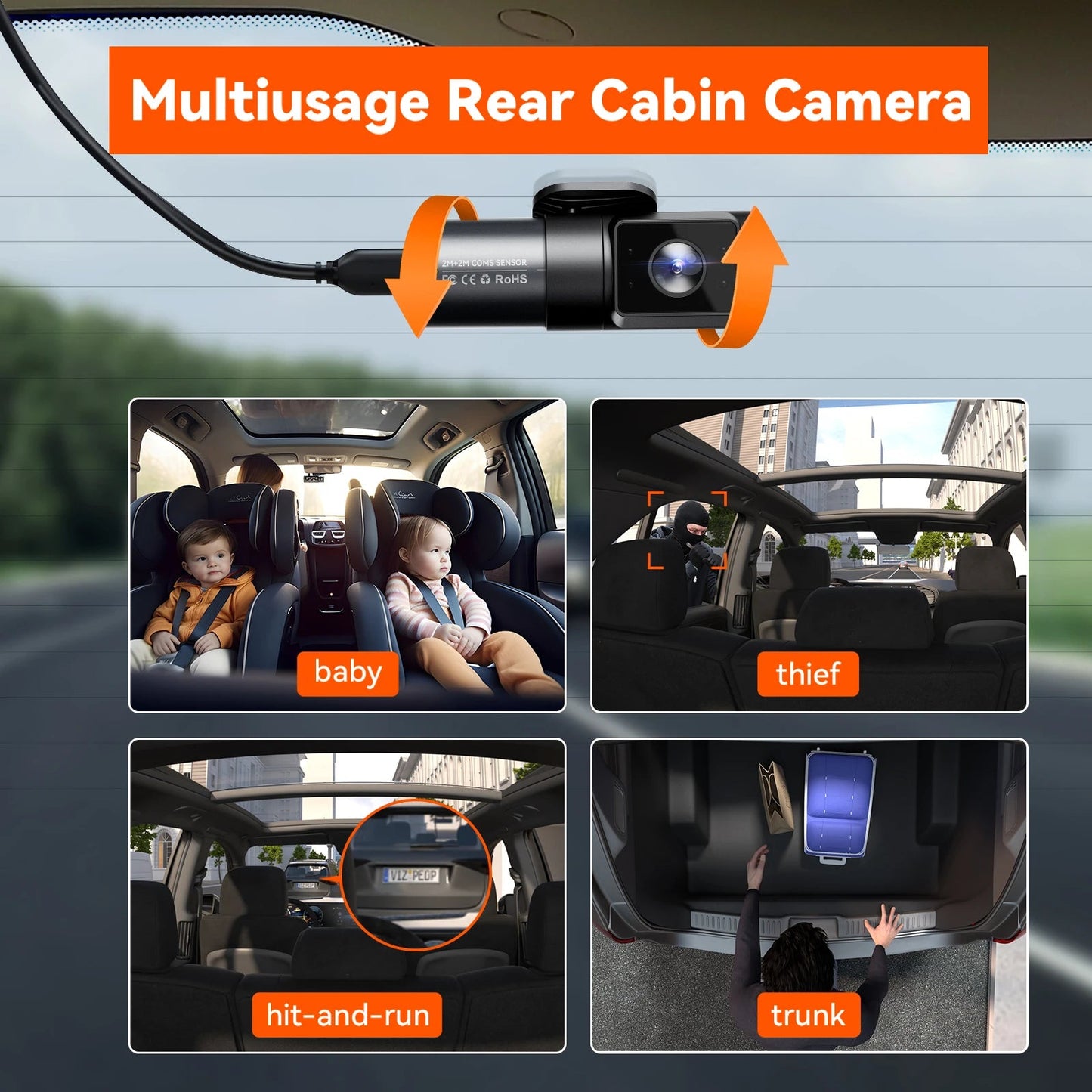 Vantrue N5 4 - Channel DashCam | 360° STARVIS 2 | Veltrixa Auto - Veltrixa Auto