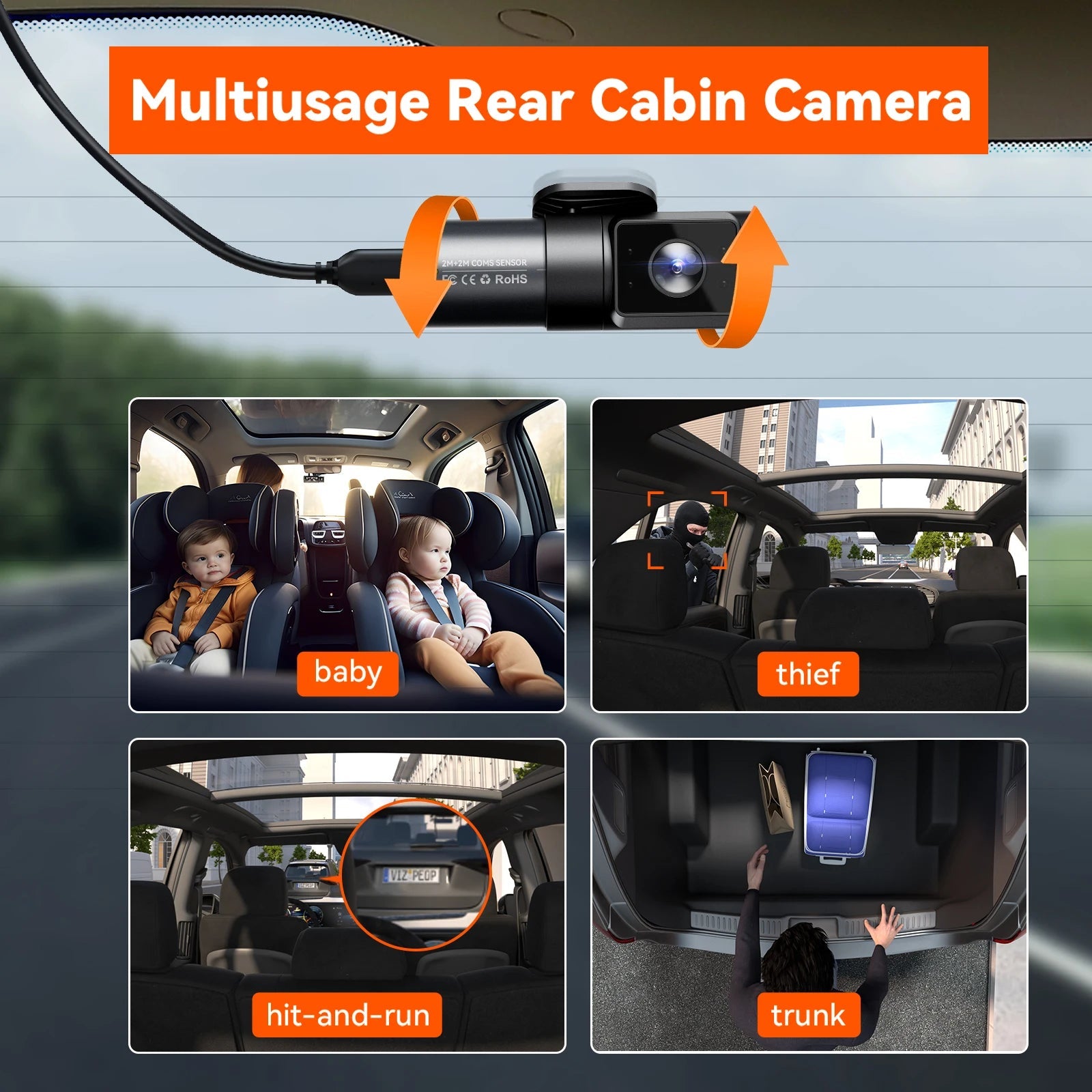 Vantrue N5 4 - Channel DashCam | 360° STARVIS 2 | Veltrixa Auto - Veltrixa Auto