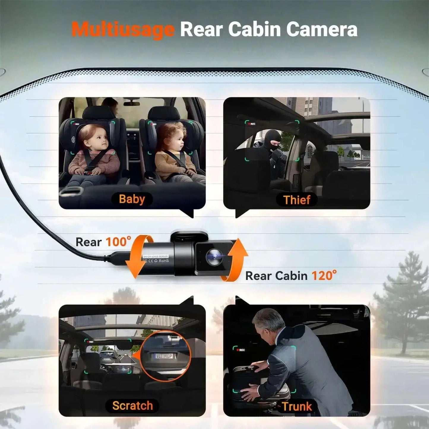 Vantrue N5S 4 - Channel DashCam | 360° Night Vision | Veltrixa Auto - Veltrixa Auto