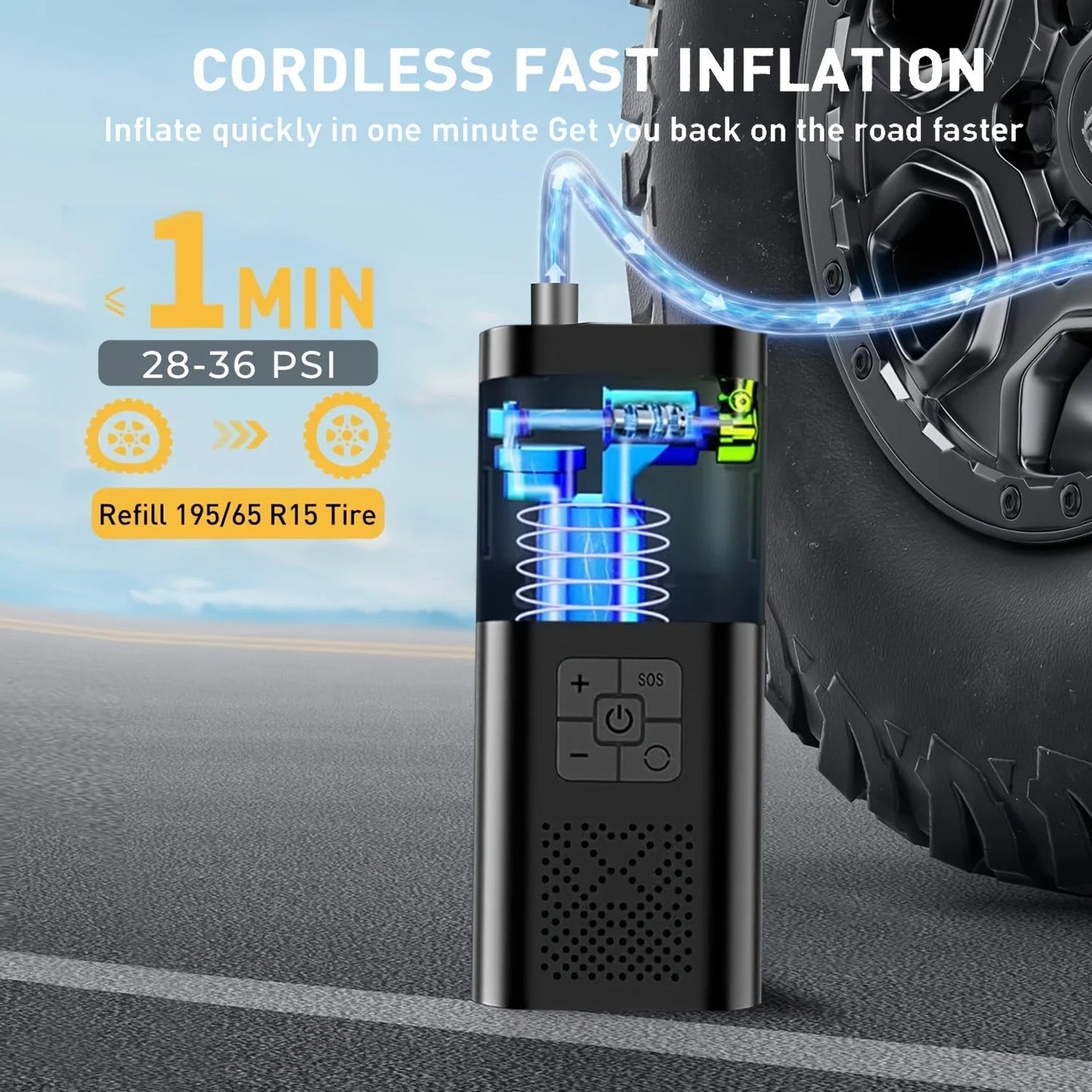 Veltrixa™ Elite 150PSI Cordless Car Air Compressor - Veltrixa Auto